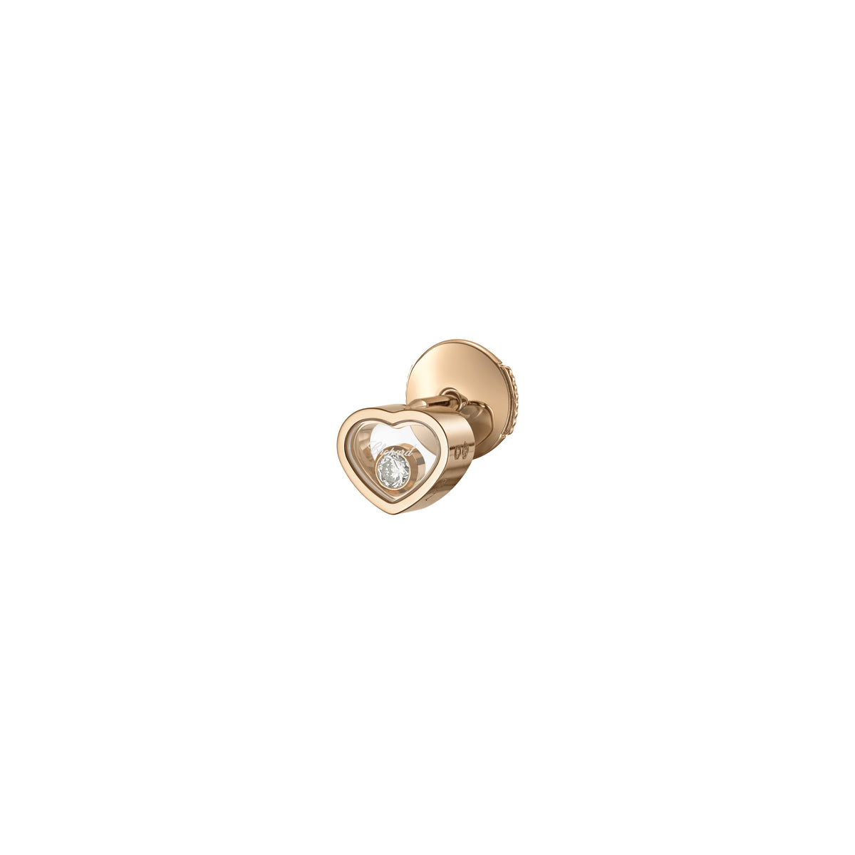 MY HAPPY HEARTS ORECCHINO SINGOLO, ORO ETICO ROSA, DIAMANTI