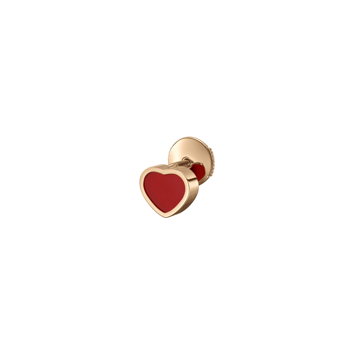 MY HAPPY HEARTS ORECCHINO SINGOLO, ORO ETICO ROSA, CORNIOLA