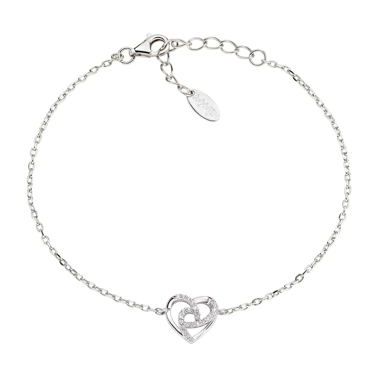 Bracciale "Cuore" in Argento con Zirconi