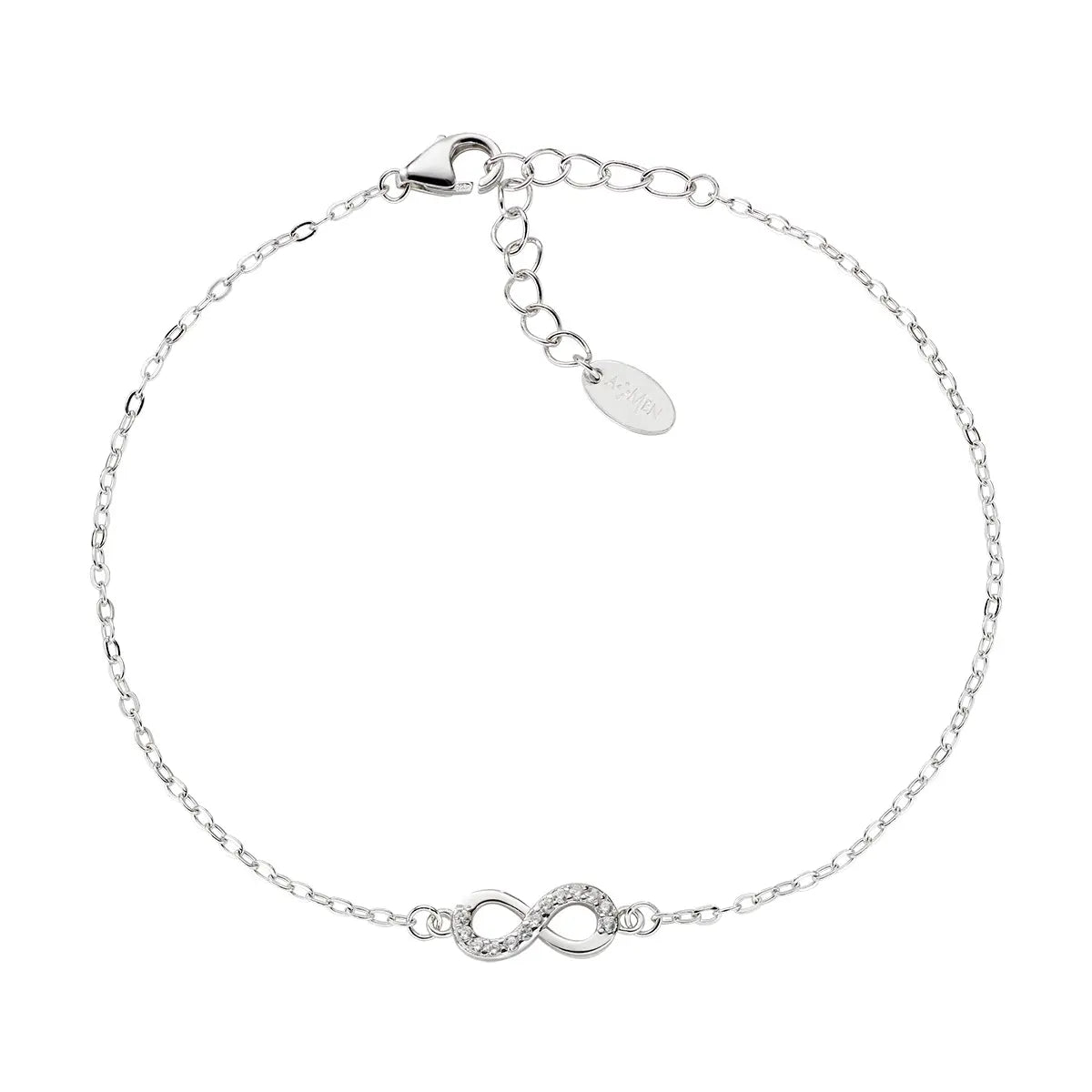 Bracciale Infinito con Zirconi Bianchi