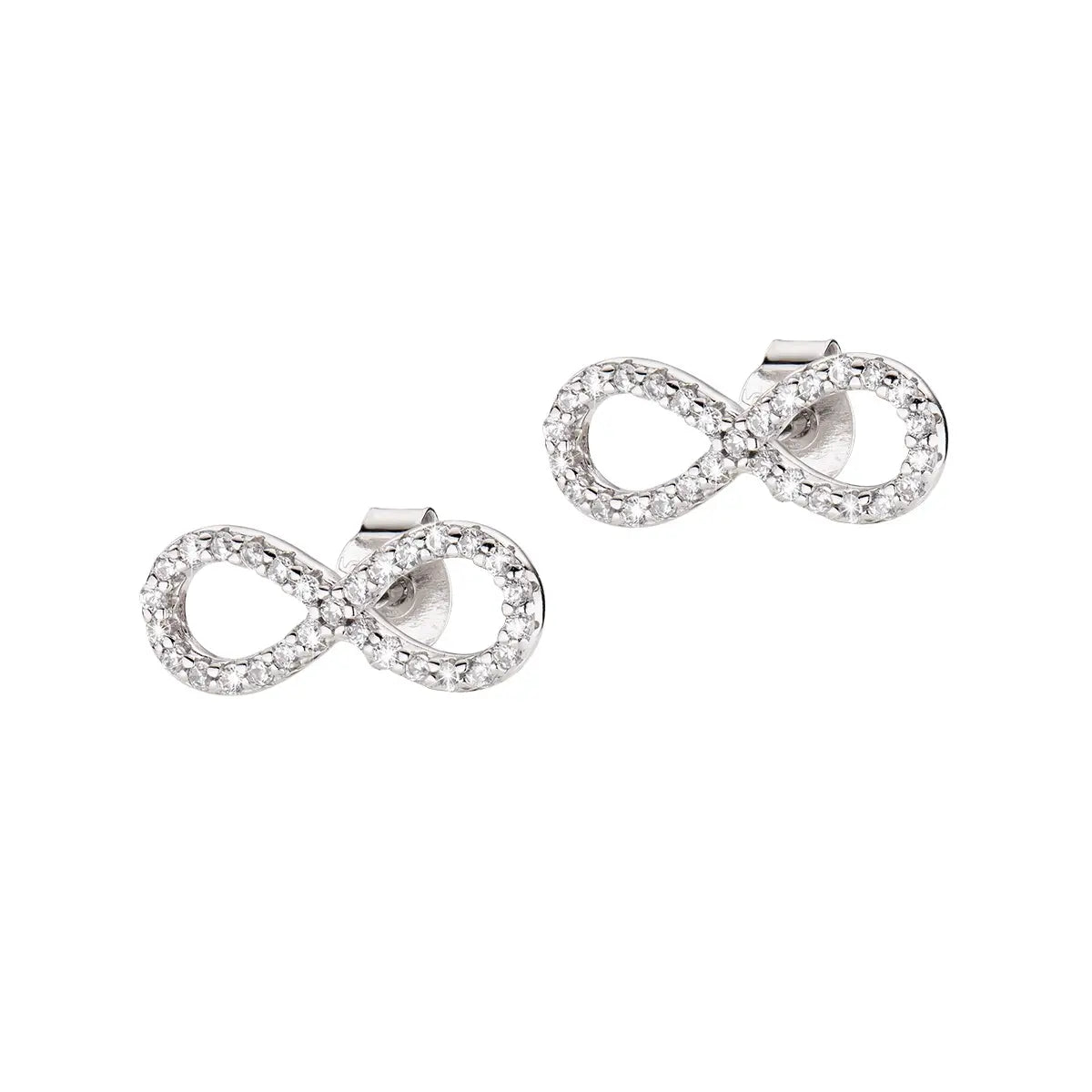 Orecchini "Infinito" in Argento con Zirconi
