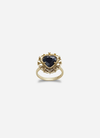 ANELLO ZAFFIRO A FORMA DI CUORE