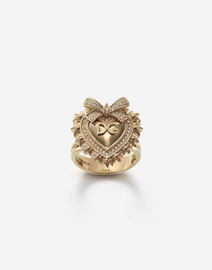 ANELLO DEVOTION IN ORO GIALLO CON DIAMANTI