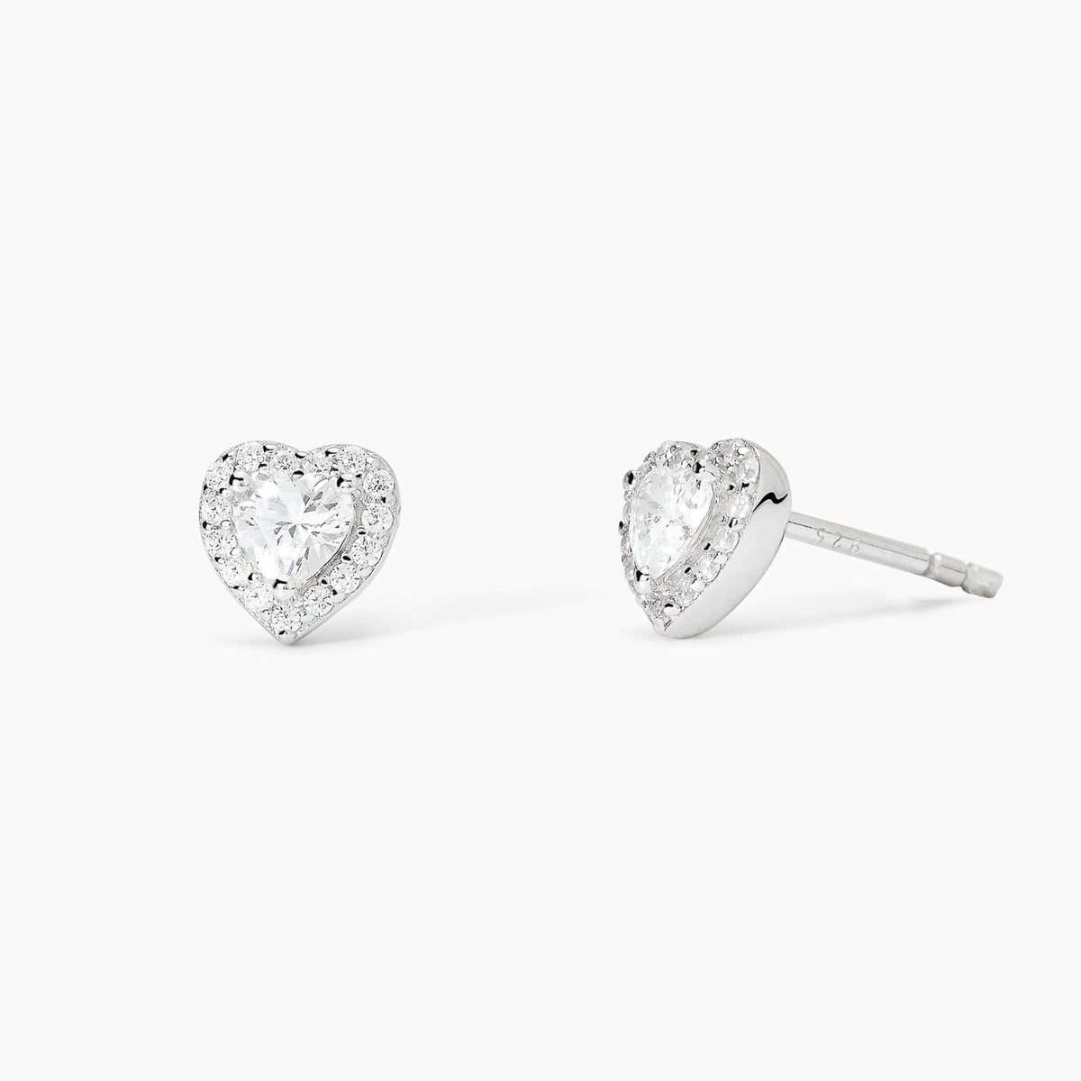 Orecchini in argento con zirconi taglio cuore LOVE AFFAIR