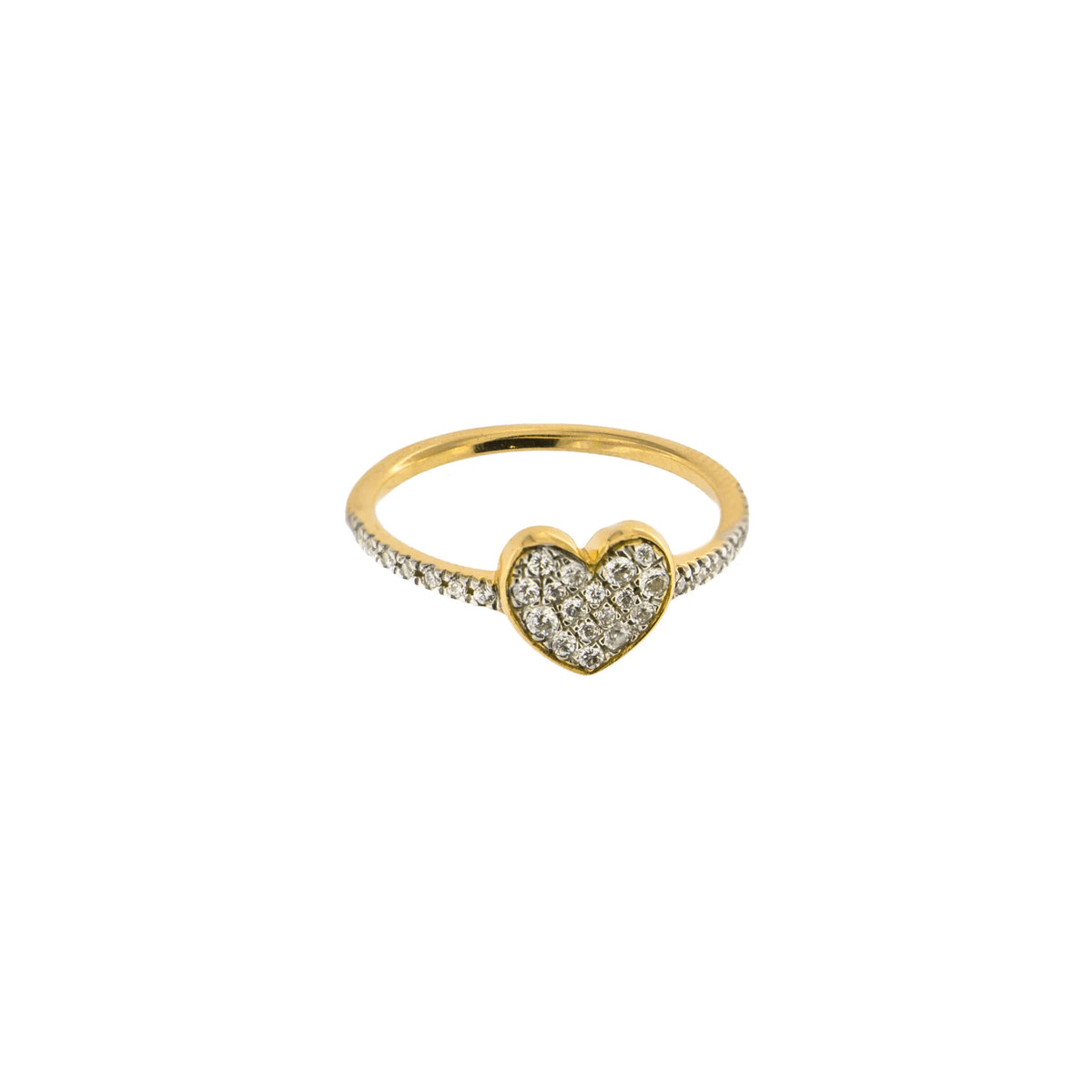 ANELLO CUORE ZIRCONI BIANCHI