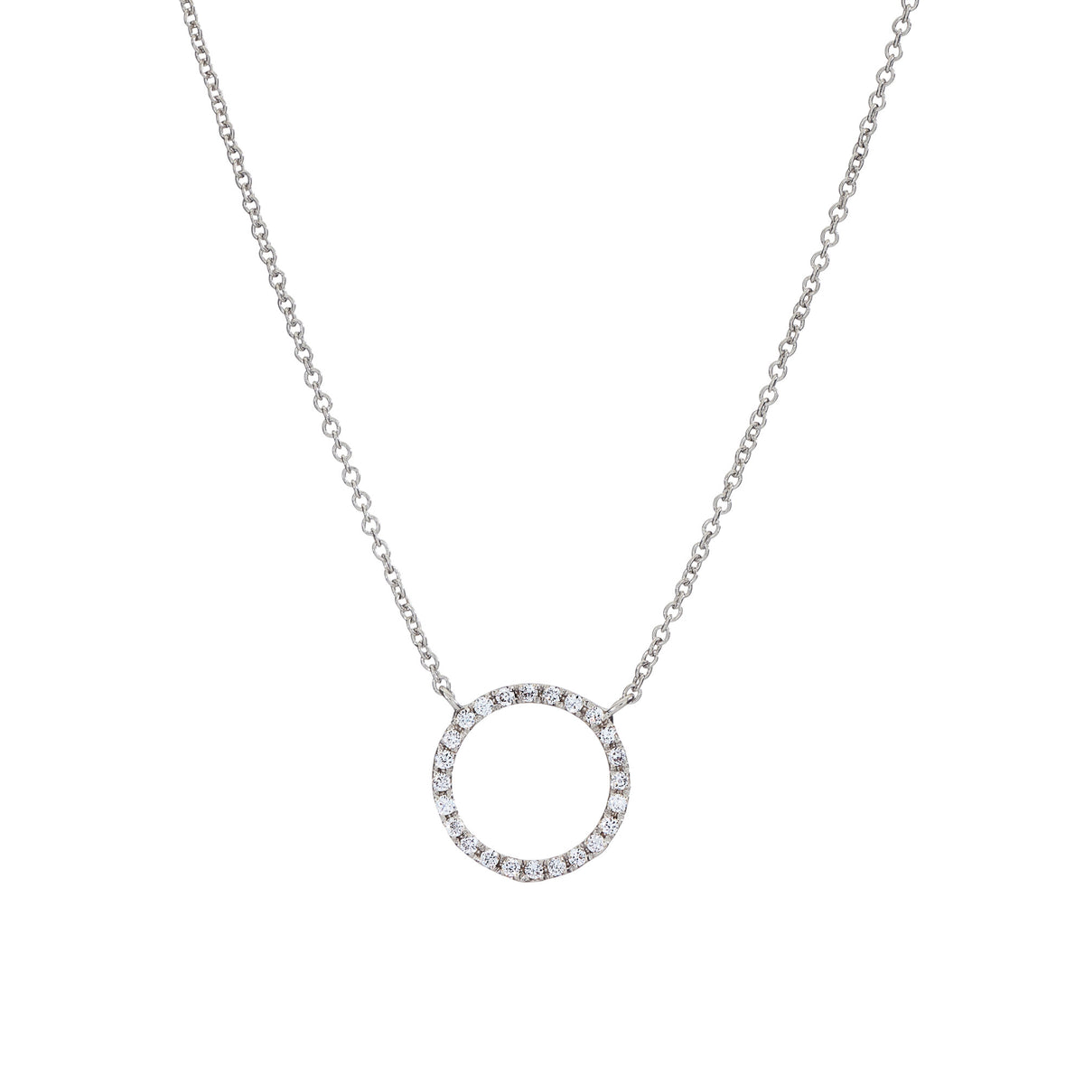 Collana con bolla a filo e diamanti
