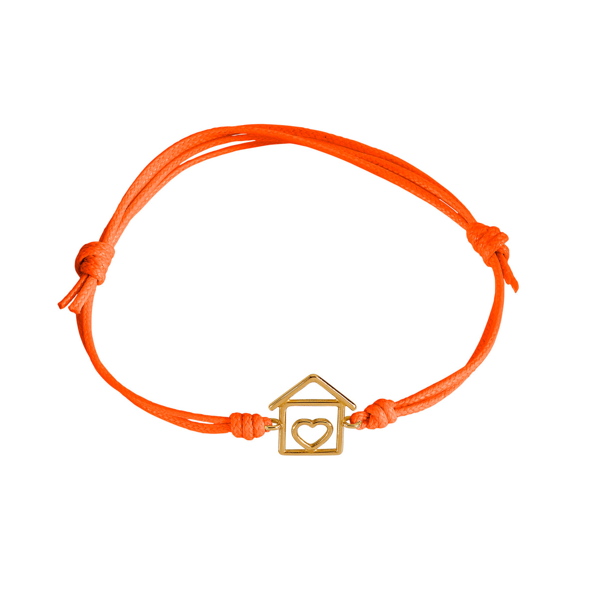 Bracciale cordino con casa a filo
