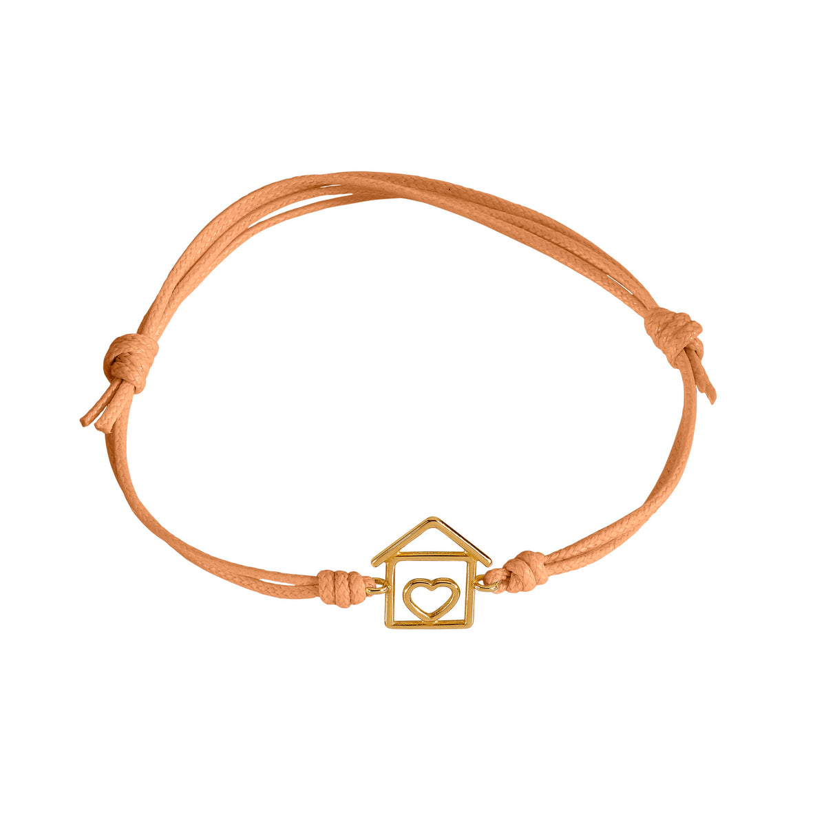 Bracciale cordino con casa a filo