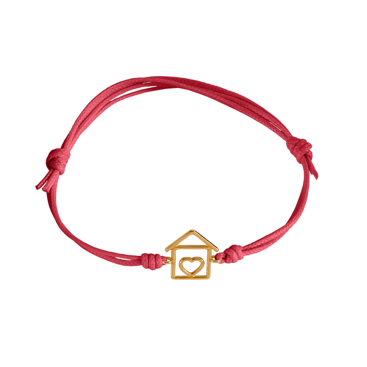 Bracciale cordino con casa a filo