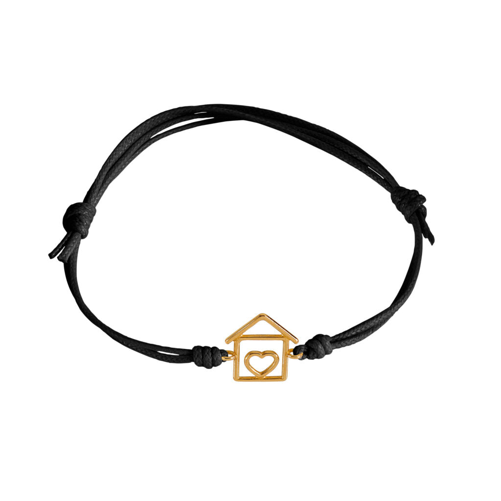Bracciale cordino con casa a filo