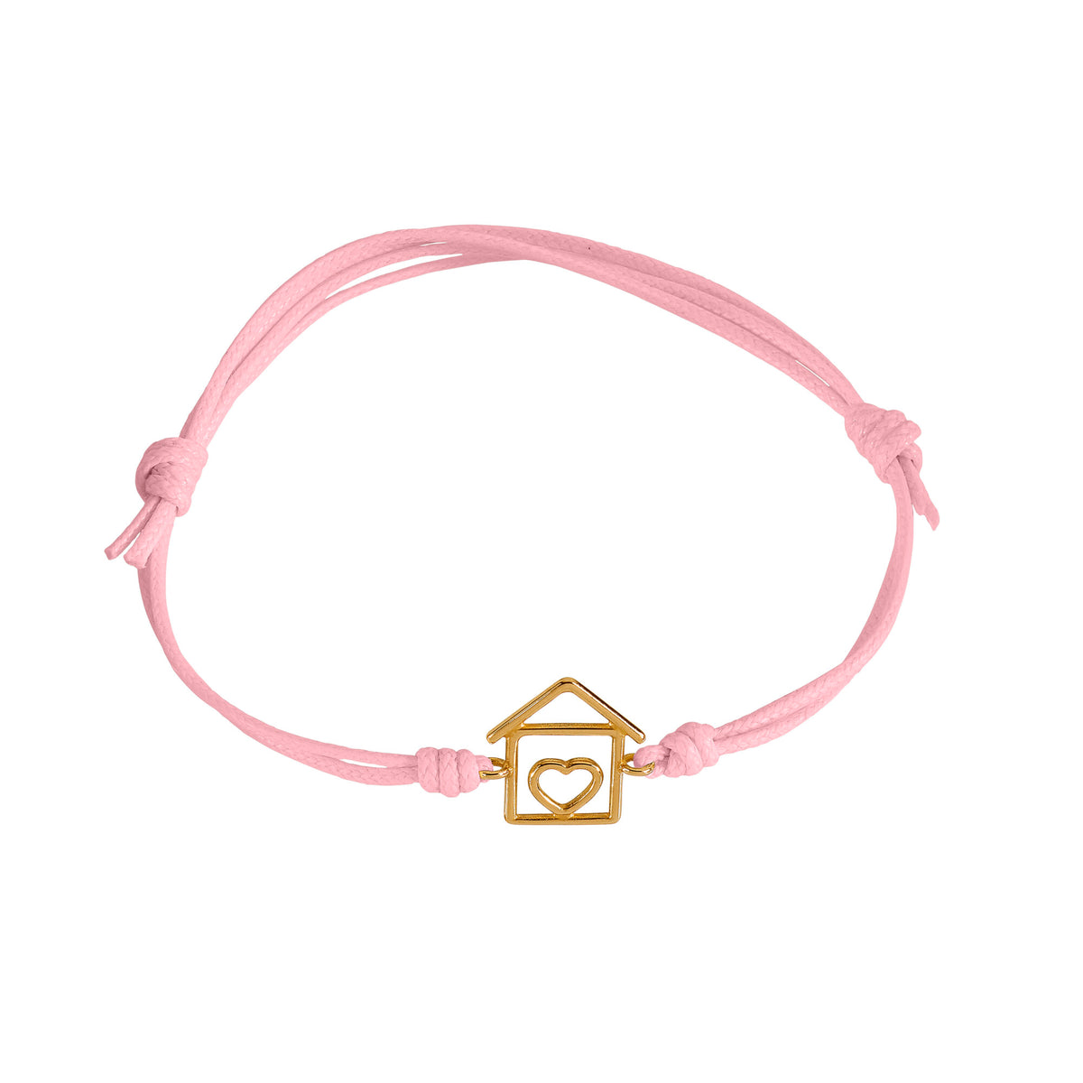 Bracciale cordino con casa a filo