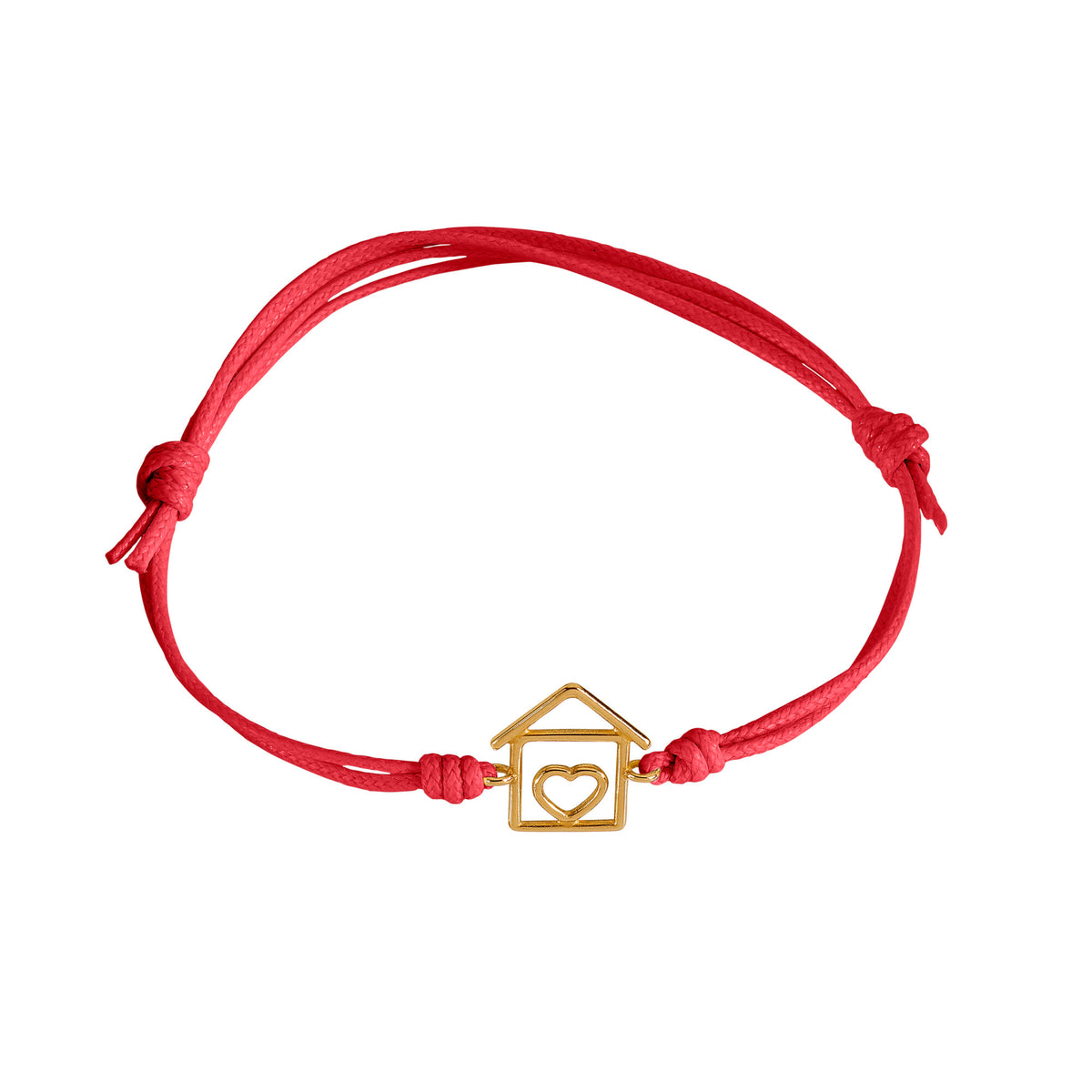 Bracciale cordino con casa a filo