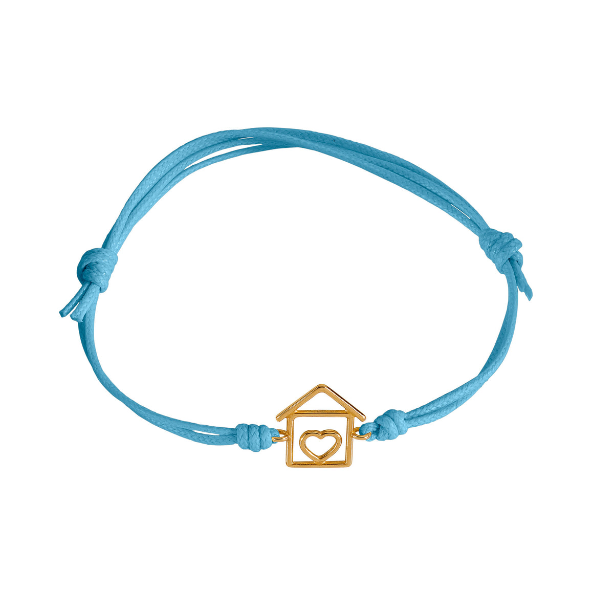 Bracciale cordino con casa a filo