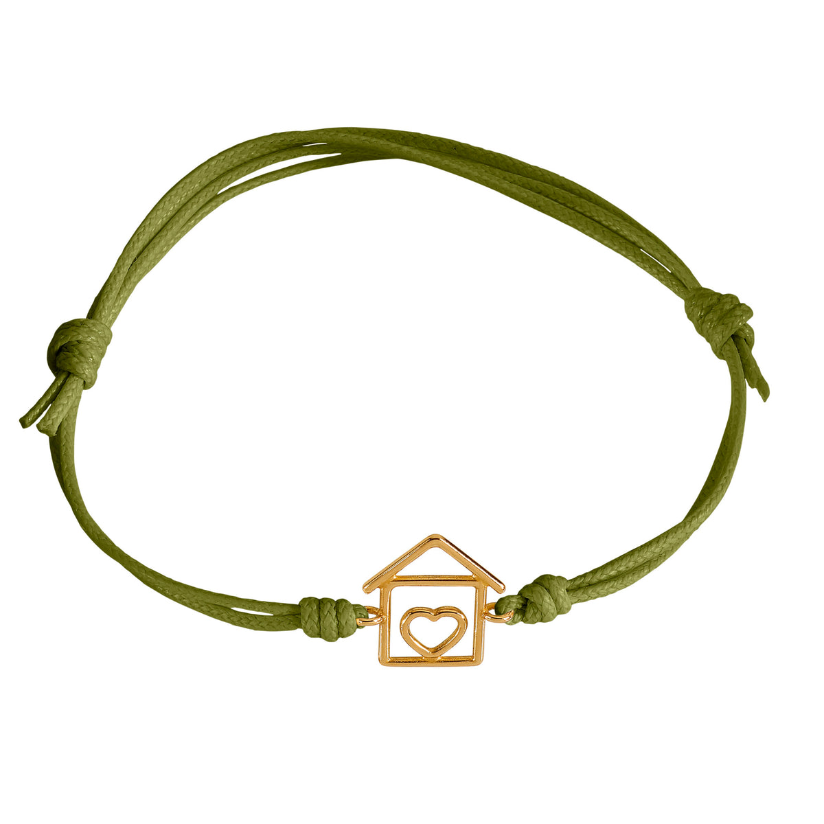 Bracciale cordino con casa a filo