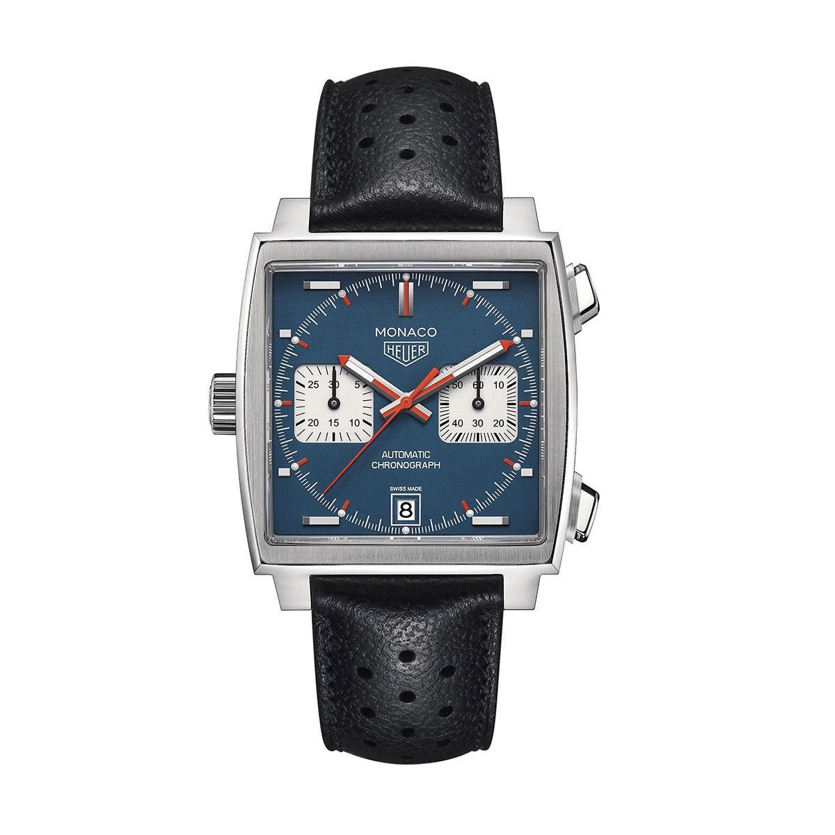 Cronografo Uomo TAG Heuer Monaco Calibre 11 automatico Blu Pelle