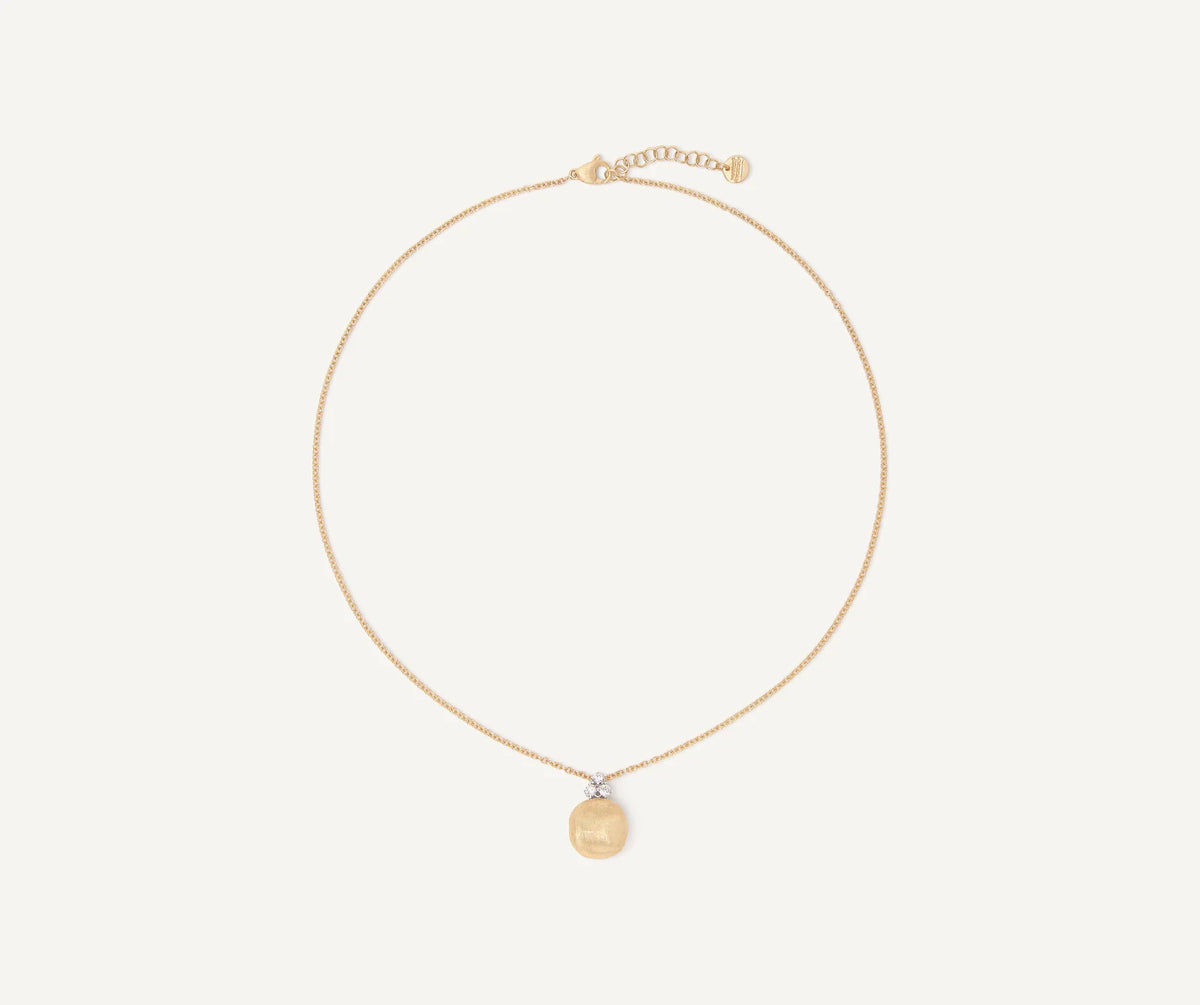 AFRICA  Collana con pendente in oro giallo 18 carati e diamanti