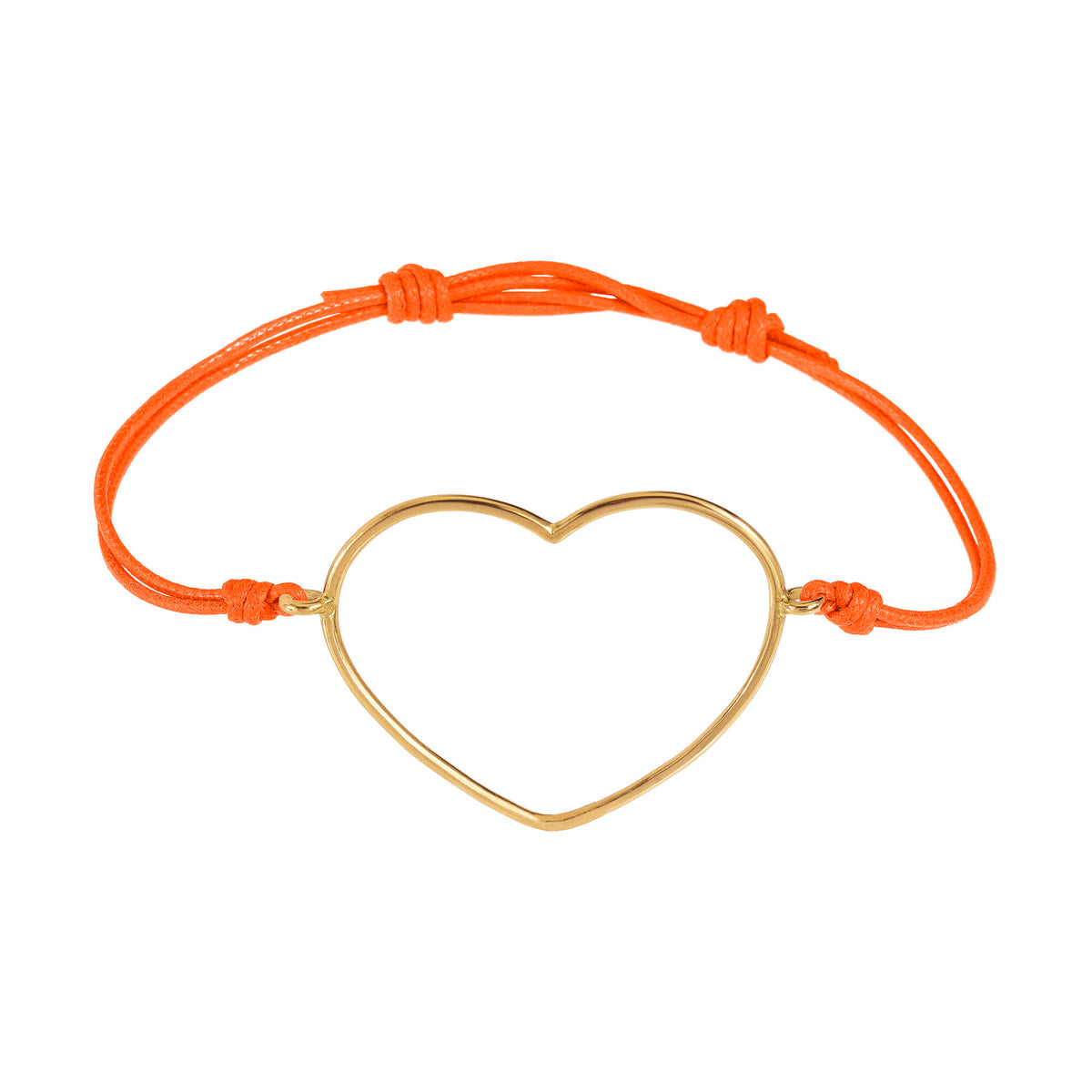 Bracciale cordino con cuore grande