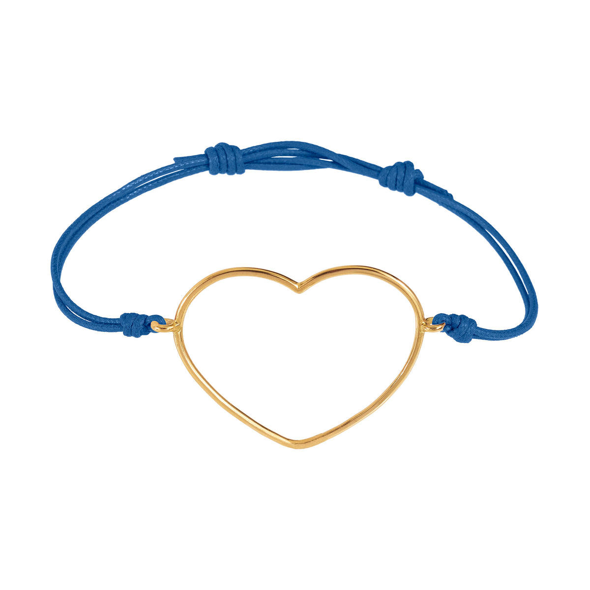 Bracciale cordino con cuore grande