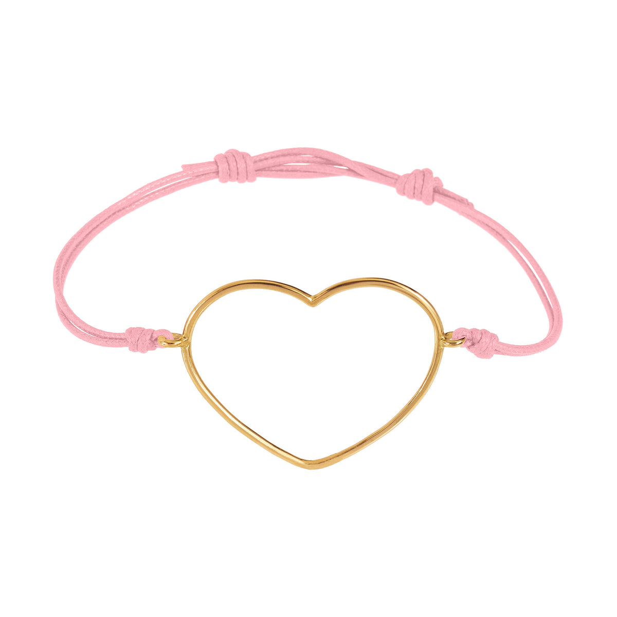 Bracciale cordino con cuore grande