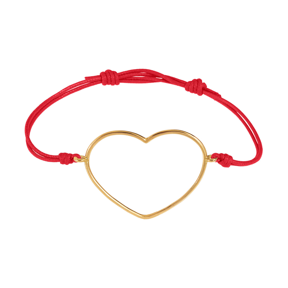 Bracciale cordino con cuore grande