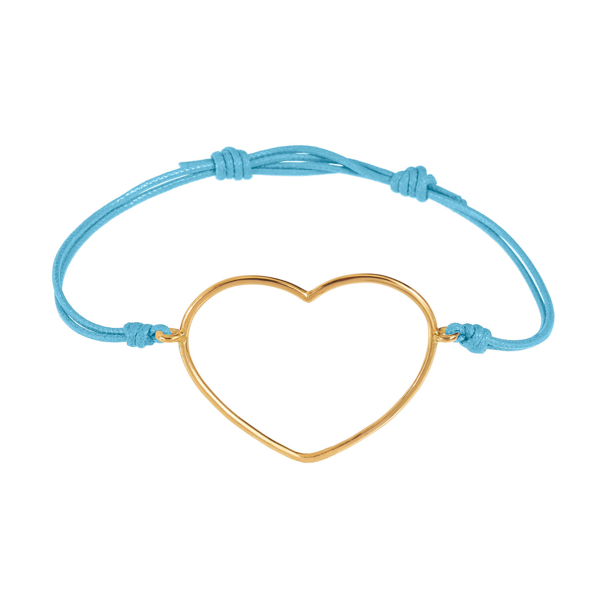 Bracciale cordino con cuore grande