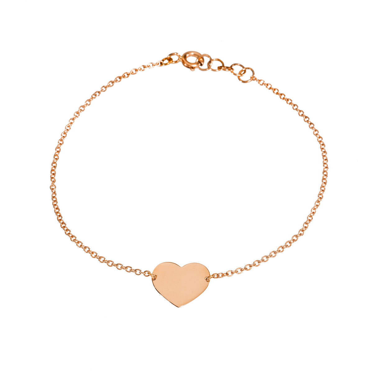 Bracciale a catena con cuore a lastra