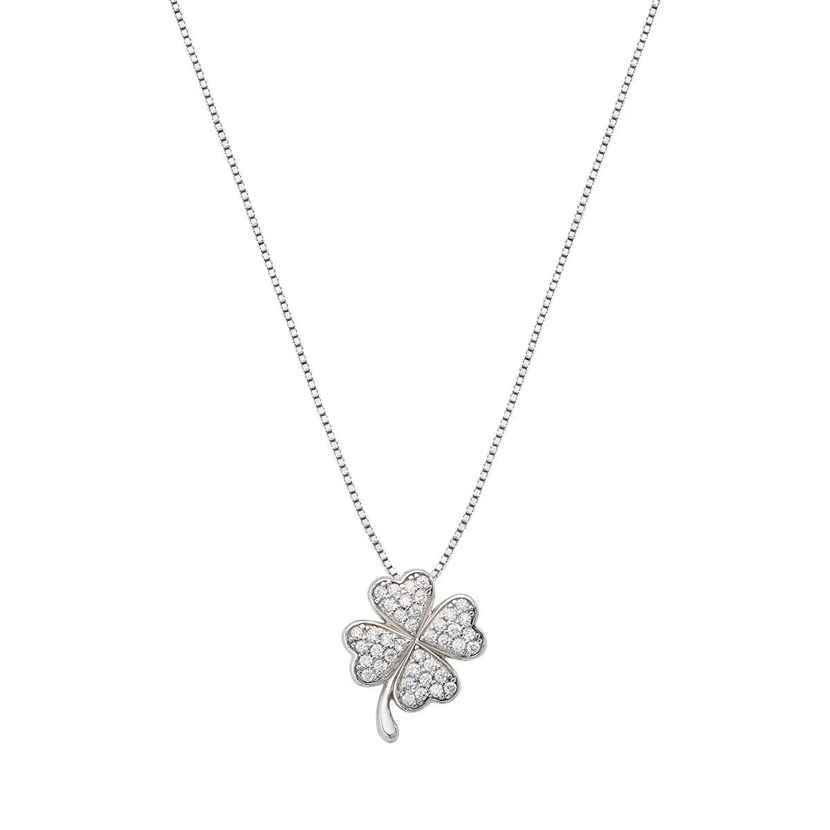 Collana Quadrifoglio Zirconato