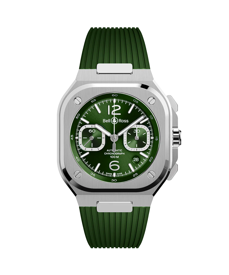 BR-05 chrono green steel