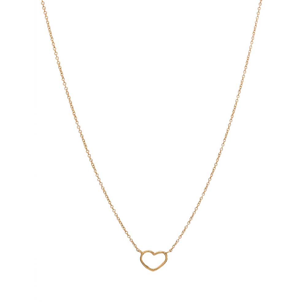 Collana con cuore piccolo a filo sottile