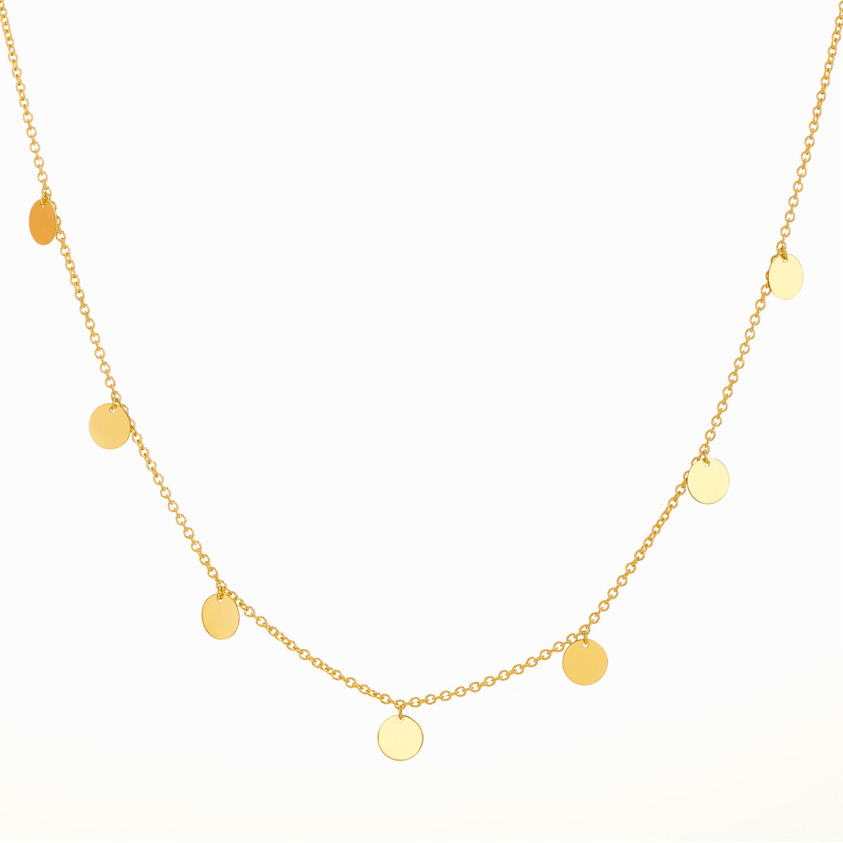 Collana con tondi a lastra pendenti