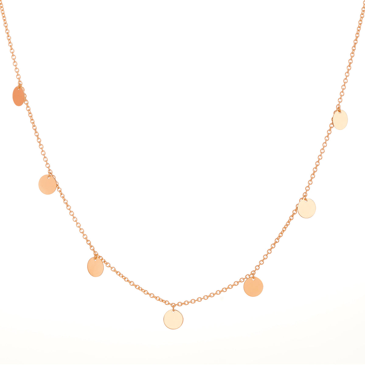 Collana con tondi a lastra pendenti