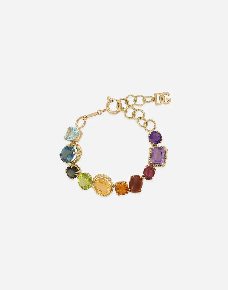 Bracciale con gemme multicolore