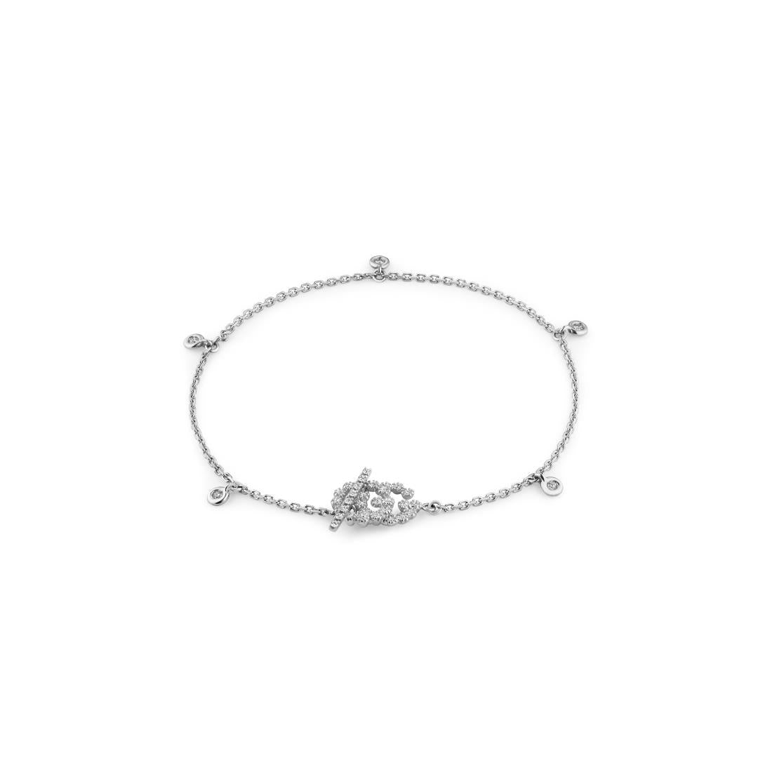 Bracciale GG Running 18 carati con diamanti Default Title