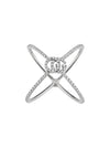 Anello a forma di X GG Running con diamanti Default Title