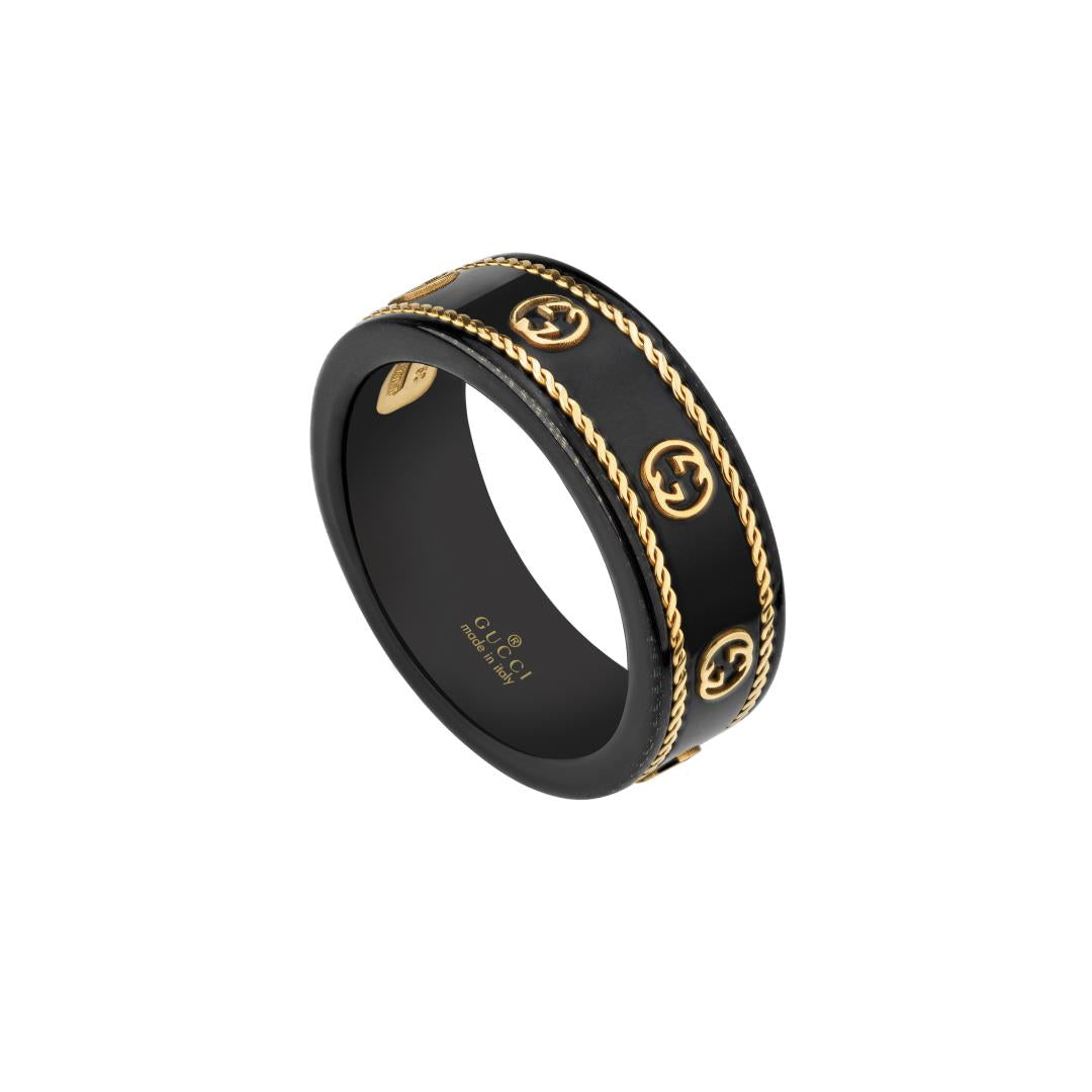 Anello Icon con GG in oro giallo Default Title