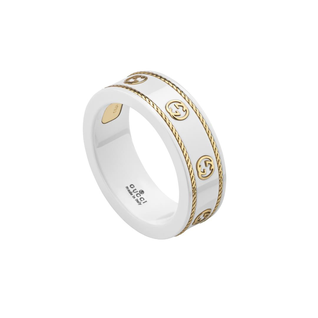 Anello Icon con GG in oro giallo Default Title