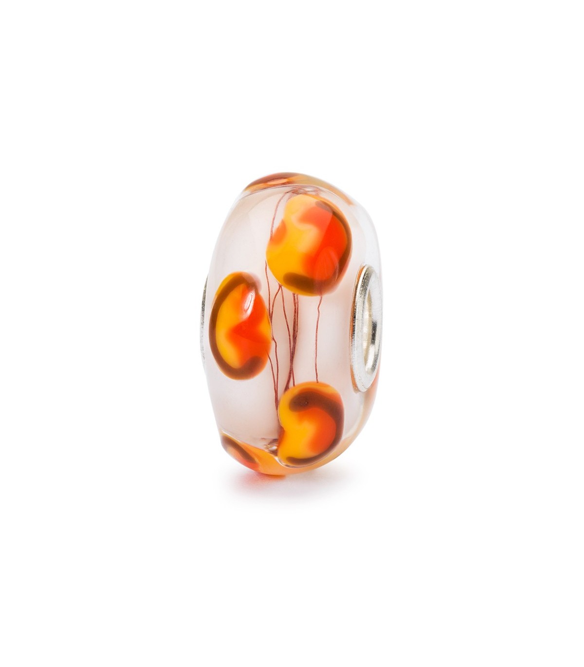 TROLLBEADS BEAD IN VETRO CAMPO DI PAPAVERI