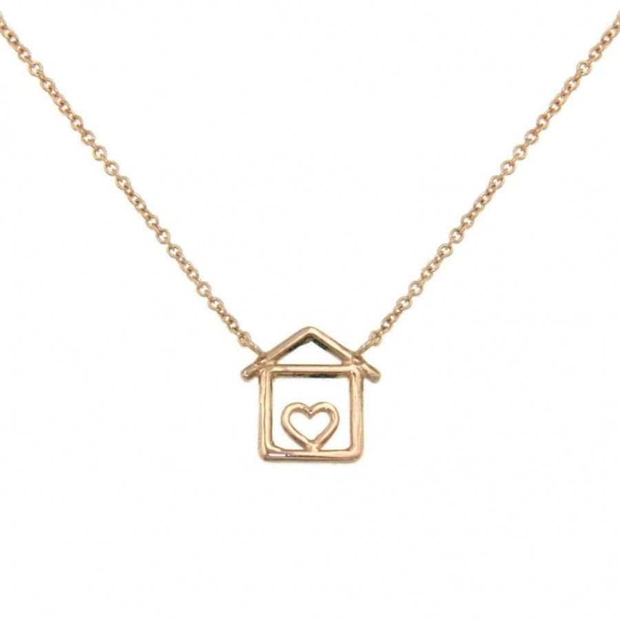 Collana casa con cuore filo