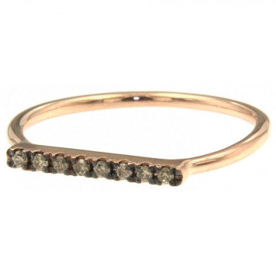 Anello a barretta con diamanti