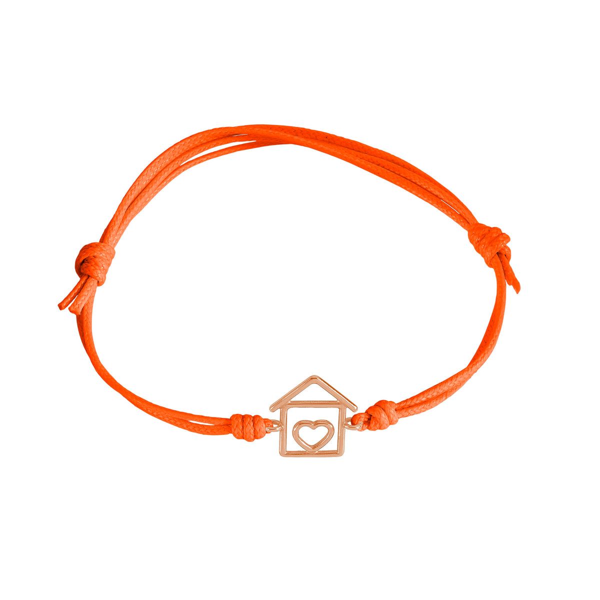 Bracciale cordino con casa a filo
