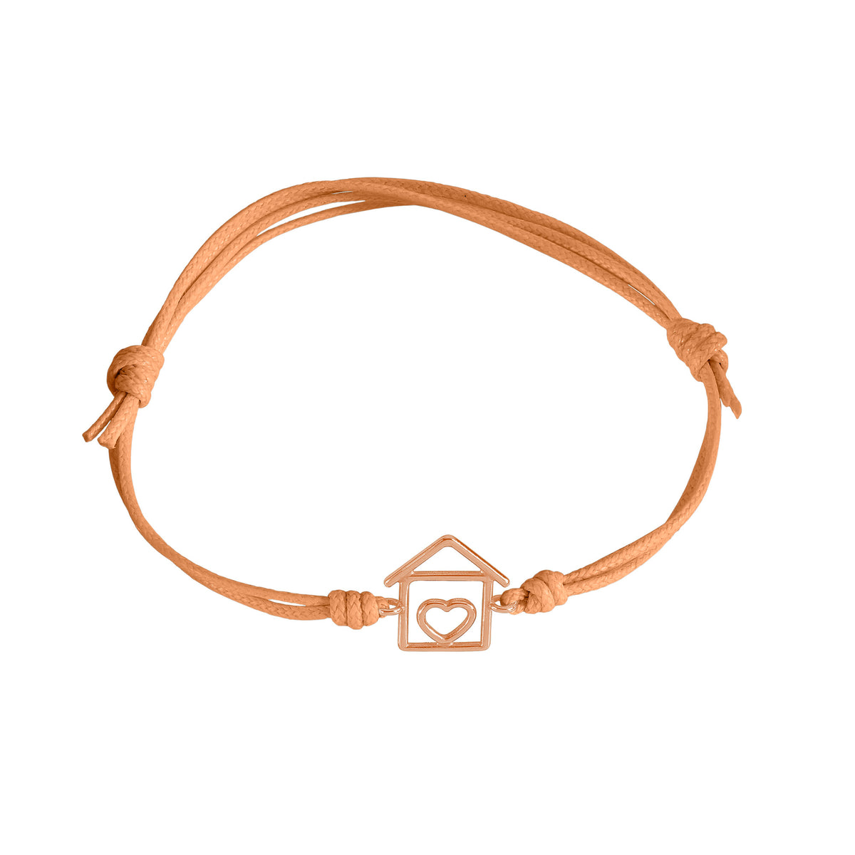 Bracciale cordino con casa a filo