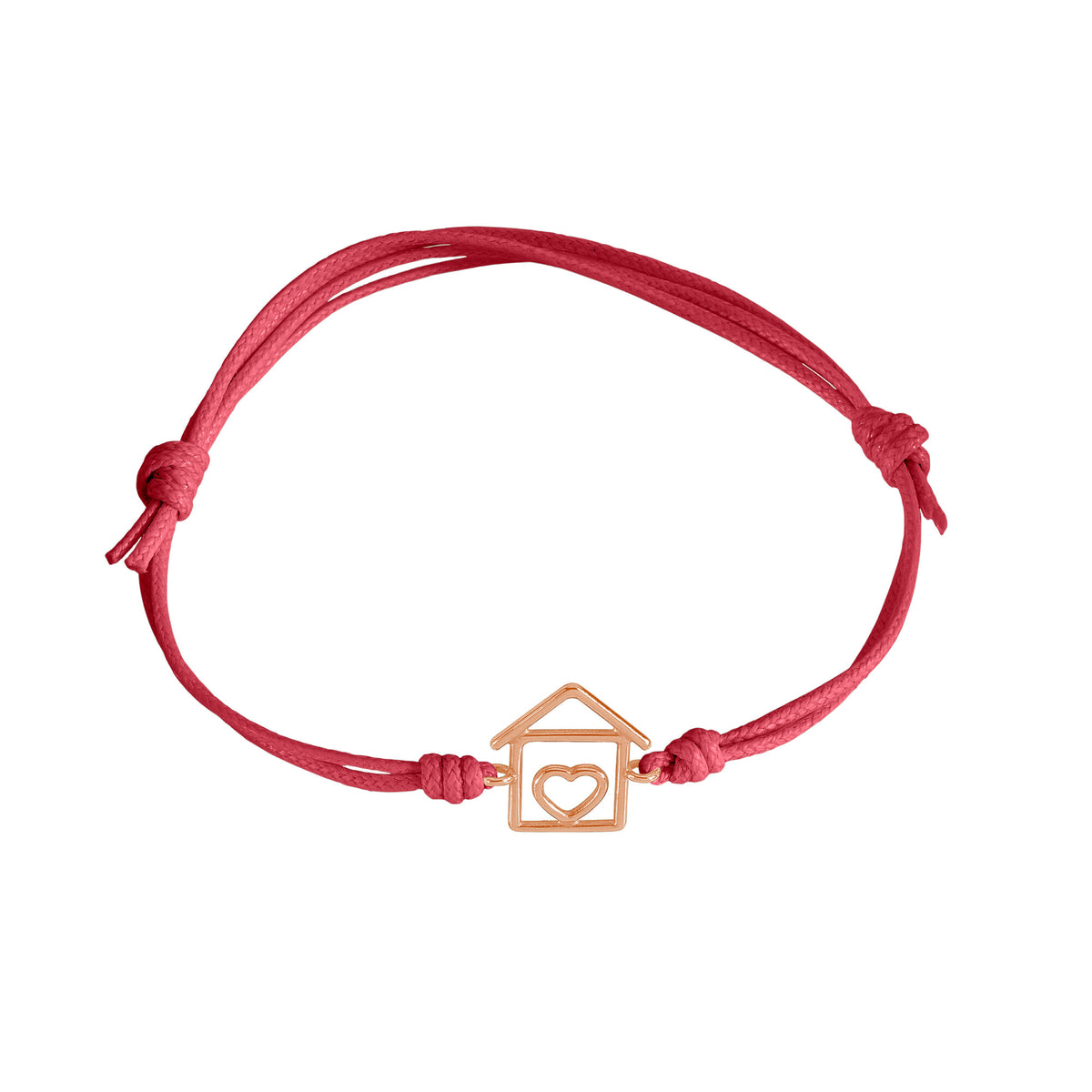 Bracciale cordino con casa a filo