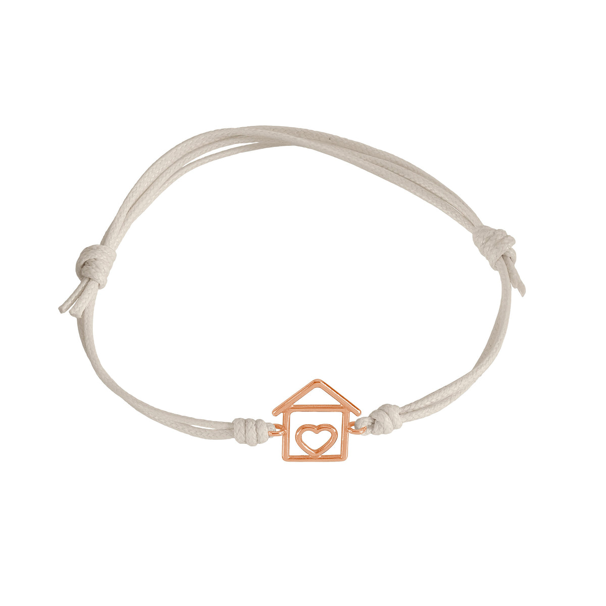 Bracciale cordino con casa a filo