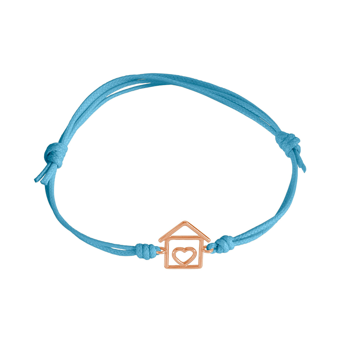 Bracciale cordino con casa a filo