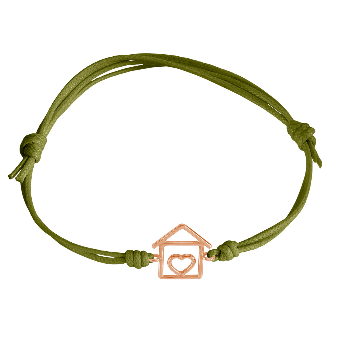 Bracciale cordino con casa a filo