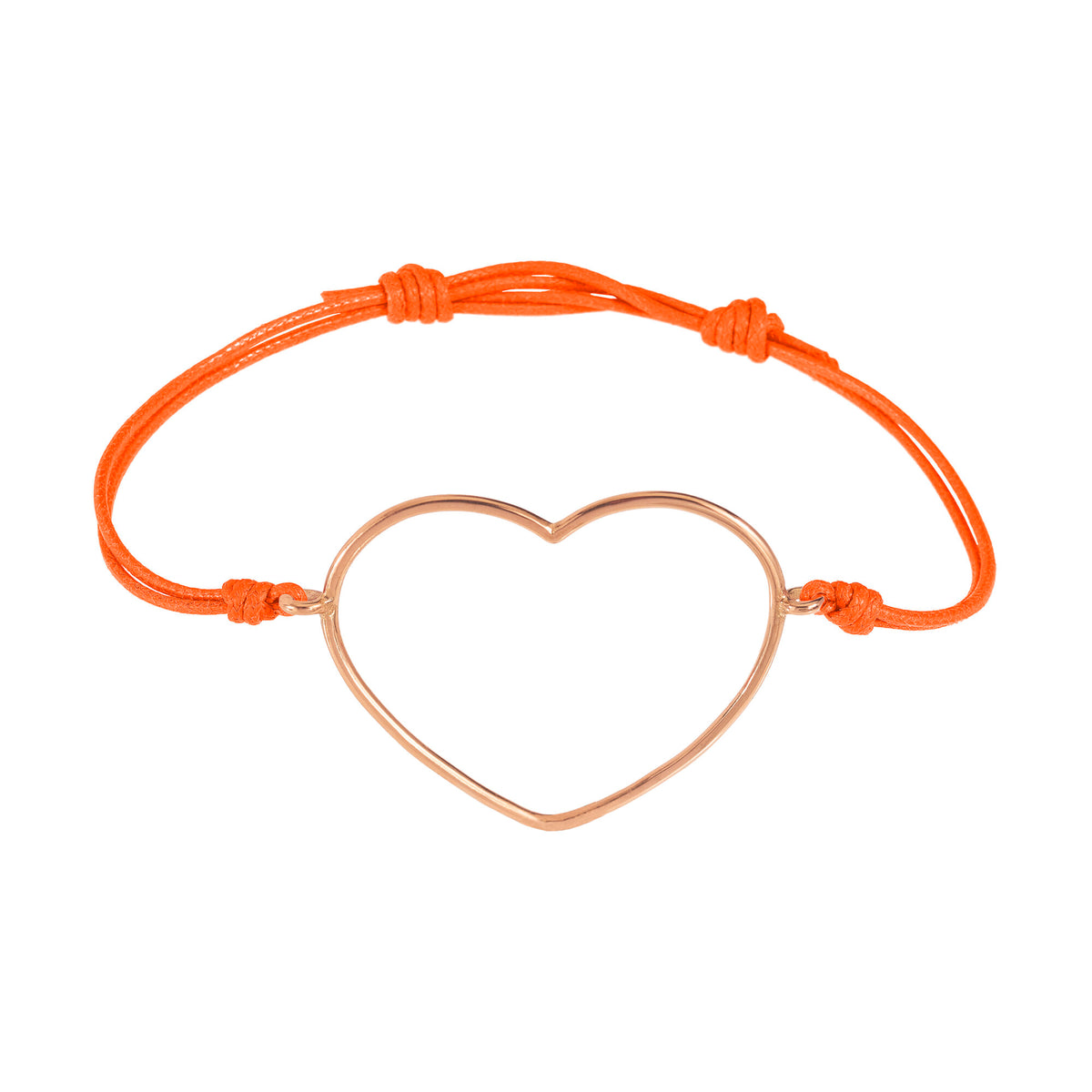 Bracciale cordino con cuore grande