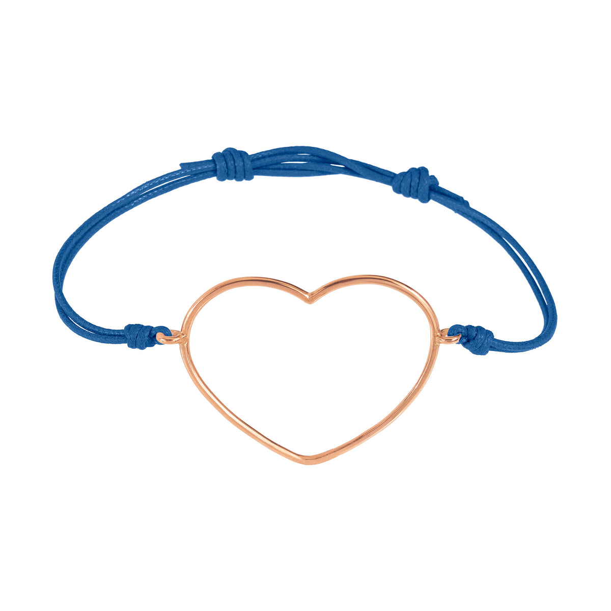 Bracciale cordino con cuore grande