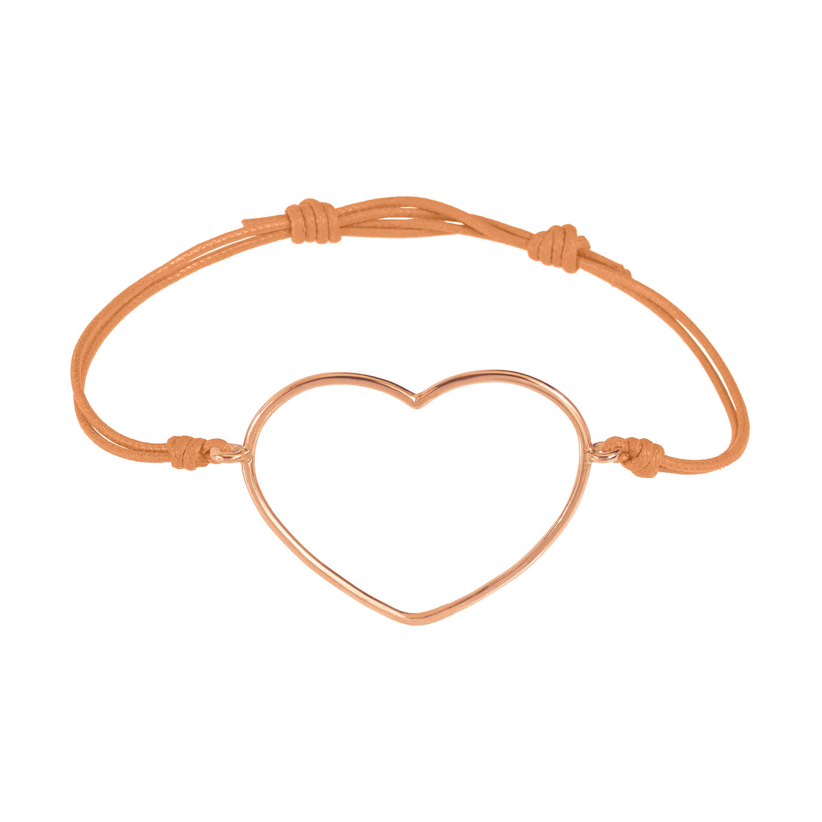 Bracciale cordino con cuore grande