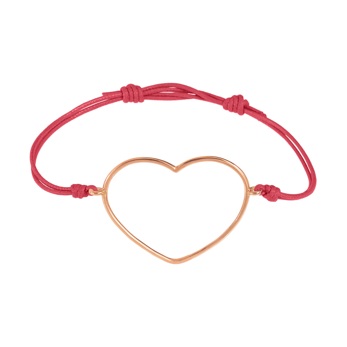 Bracciale cordino con cuore grande