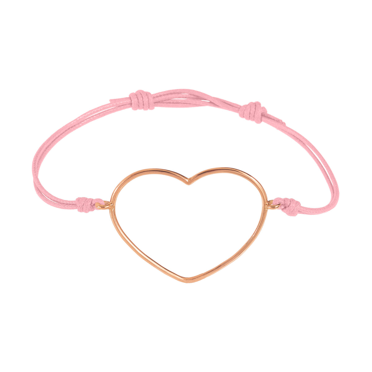 Bracciale cordino con cuore grande